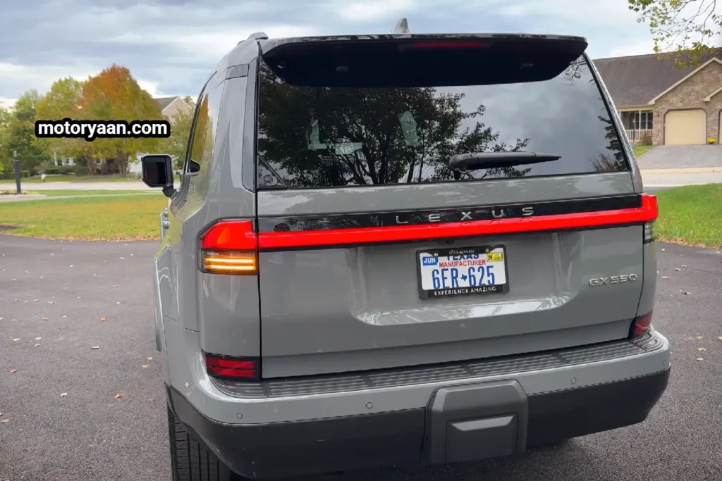 2026 Lexus GX 550 Luxury Plus Review rear profile with LED tail lamps