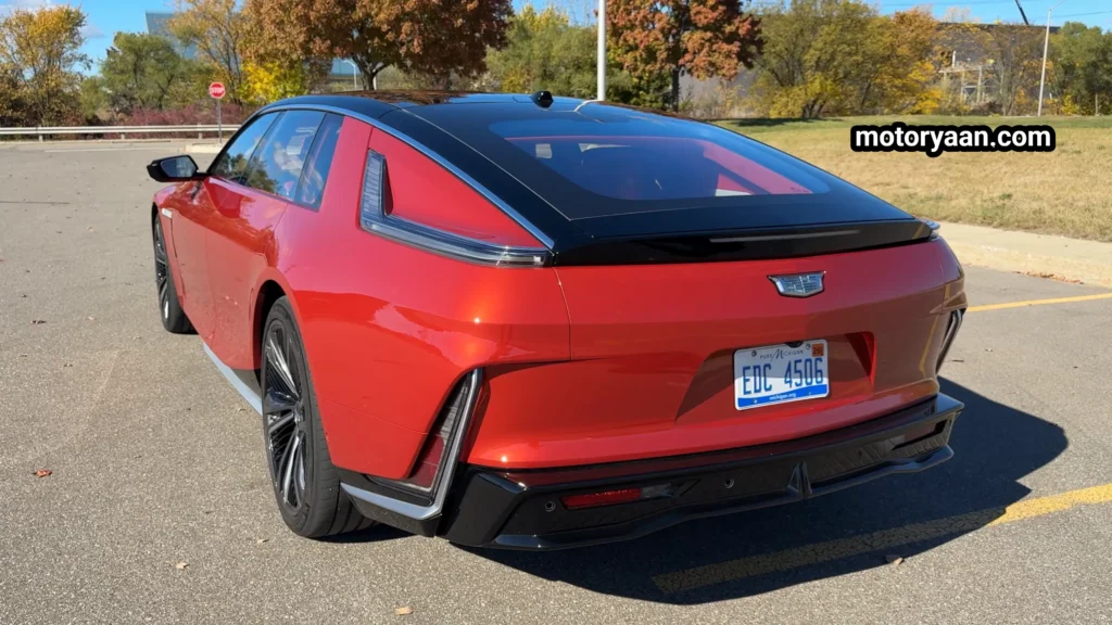 2025 Cadillac Celestiq Review complete rear profile with unique tail light styling