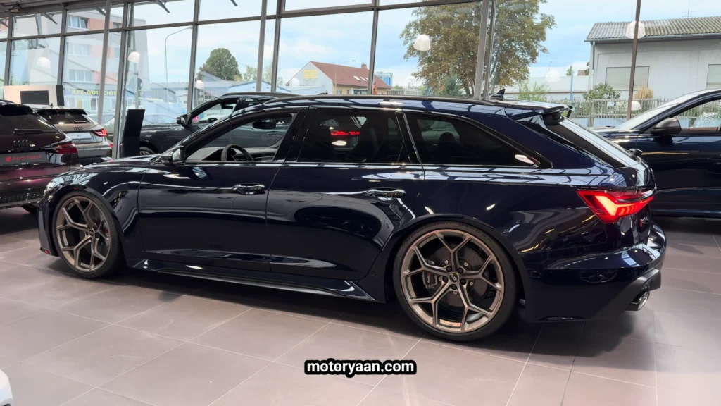 2026 Audi RS6 Avant Performance side profile highlighting wheels and body lines