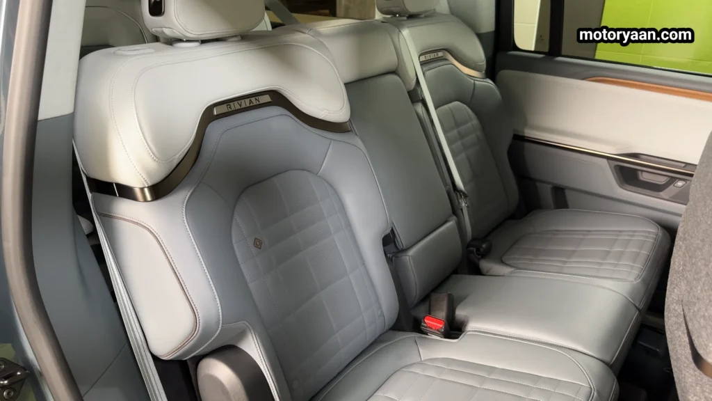 2026 Rivian R1S Quad Motor Review second row seats interior image
