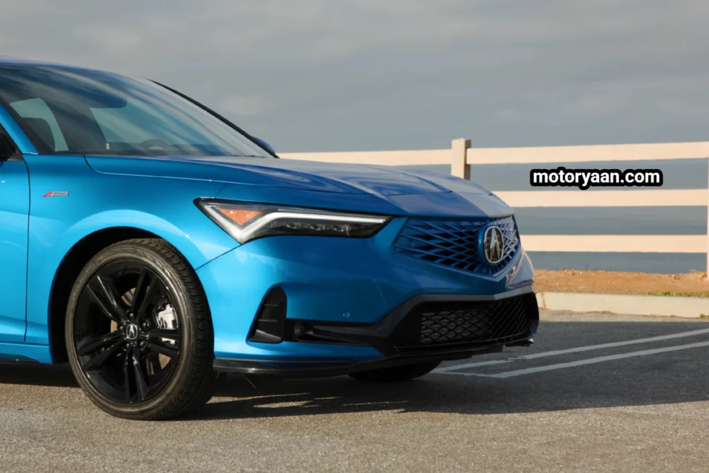2026 Acura Integra A-Spec Tech close-up front profile highlighting sporty styling