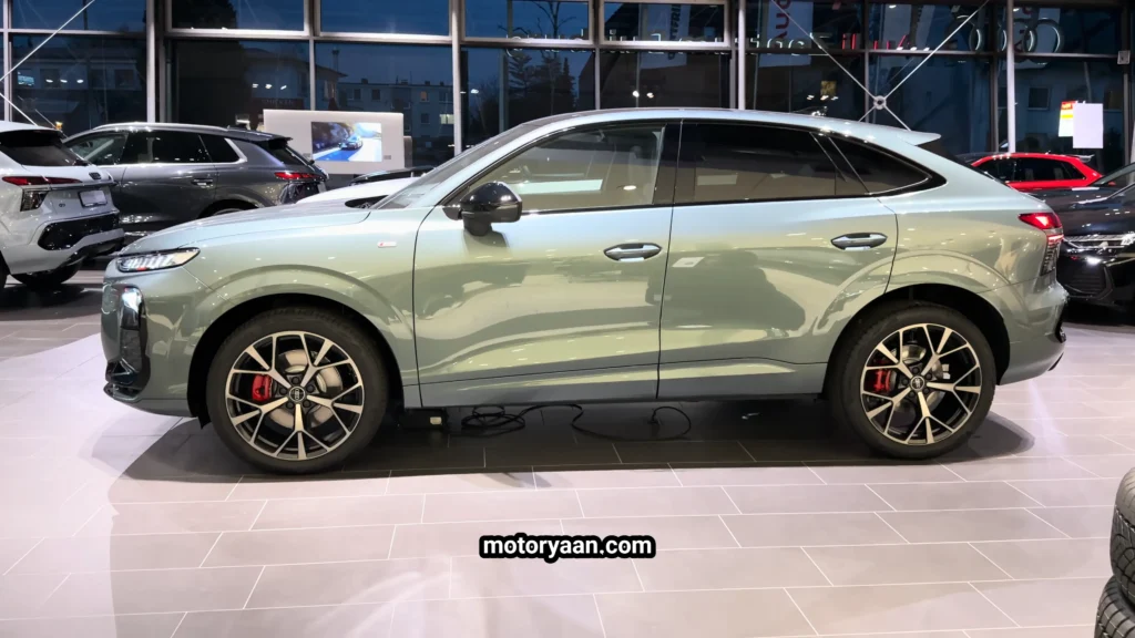 2026 Audi Q3 Sportback side profile with sloping coupe roofline
