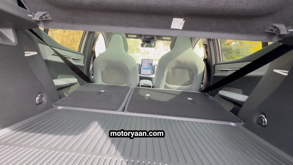 2026 Volvo EX30 Cross Country Review boot space with rear cargo storage and flat loading floor