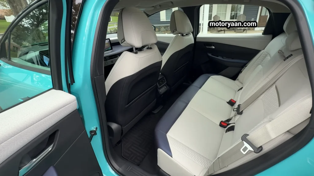 2026 Nissan Leaf Review showing second row rear seat space