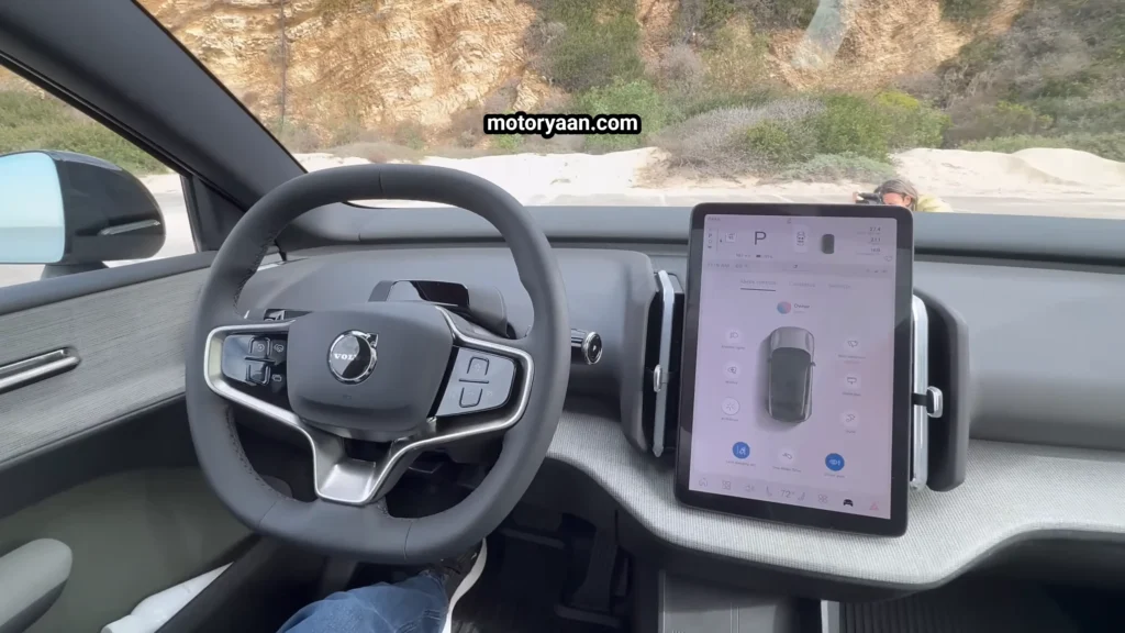 2026 Volvo EX30 Cross Country Review steering wheel infotainment system digital instrument cluster