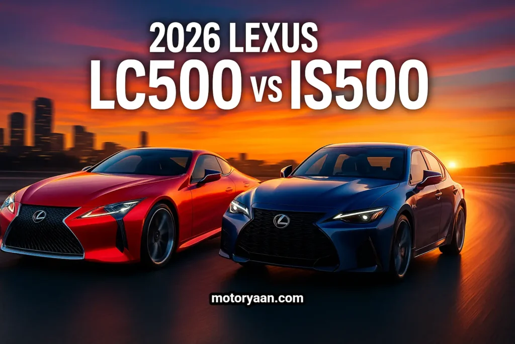2026 Lexus LC 500 vs Lexus IS 500: V8 Showdown, Performance, and Features Compared