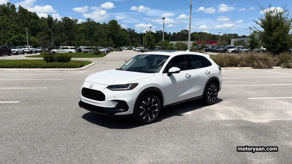 2026 Honda HR-V front and side profile showing refreshed SUV design and larger stance