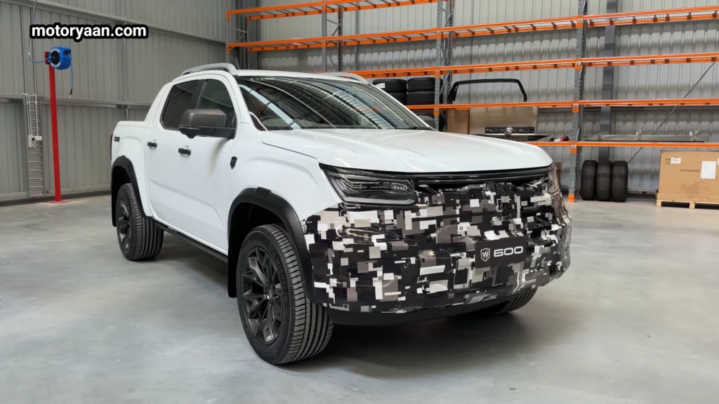 Volkswagen Amarok W600 Walkinshaw front and side profile showing widened stance and aggressive bodywork