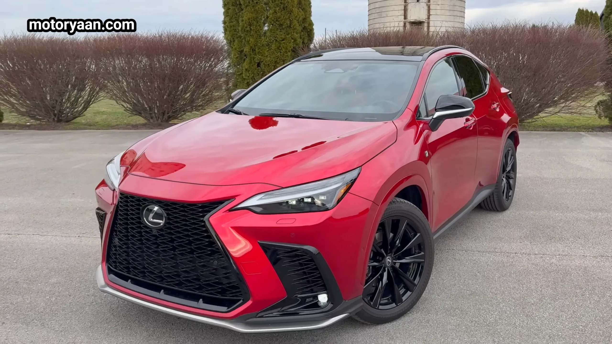 2026 Lexus NX 350h front and side profile showing compact luxury SUV proportions