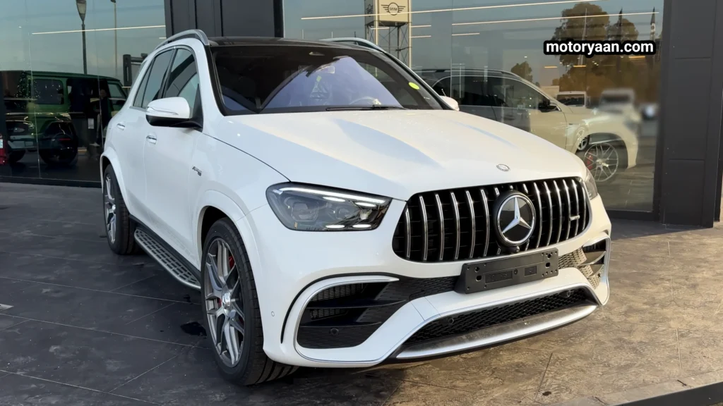 2026 Mercedes AMG GLE 63 S front and side profile showing Panamericana grille and AMG styling