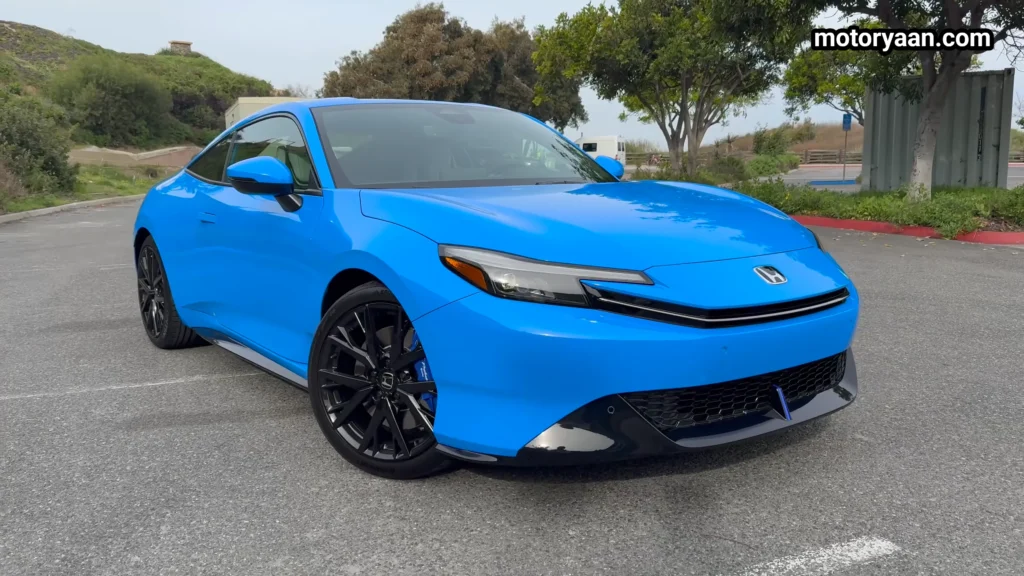 2026 Honda Prelude front and side profile showing coupe stance and wide body design