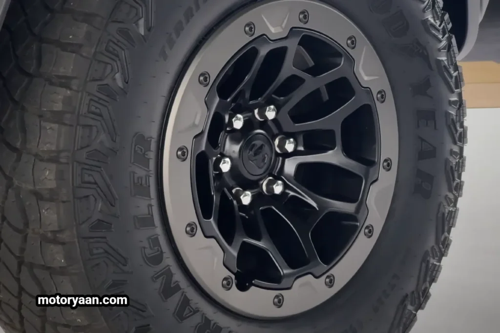 2027 Ram 1500 SRT TRX alloy wheels with off-road tires