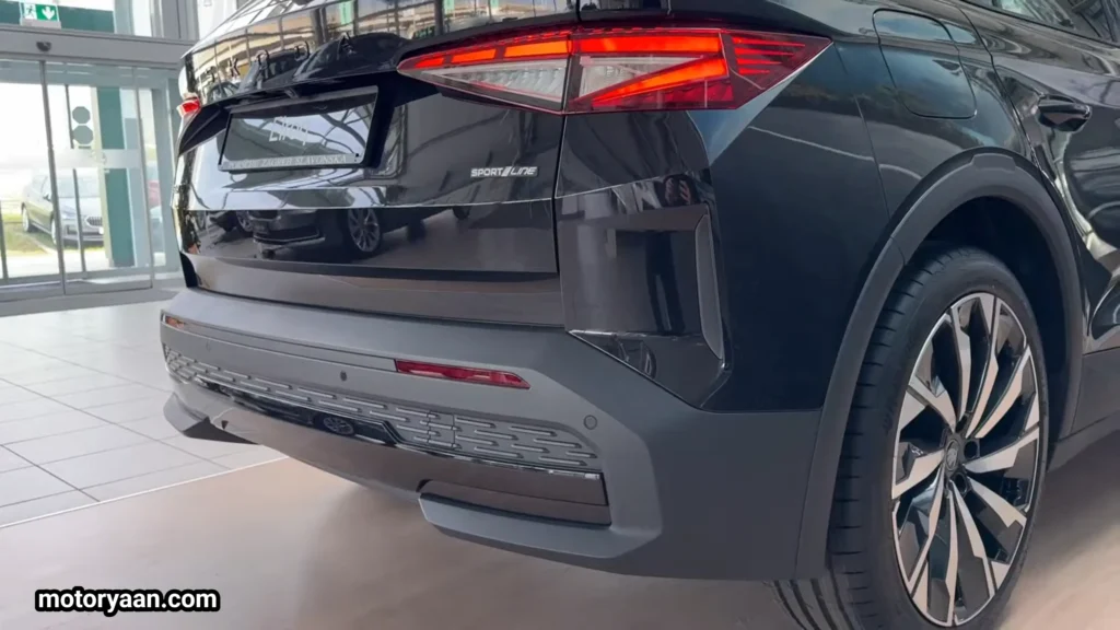 2026 Skoda Elroq Review rear bumper lower section with red reflectors