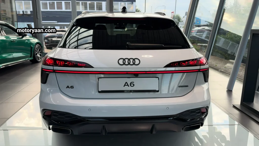2026 Audi A6 Avant rear profile with tail light bar