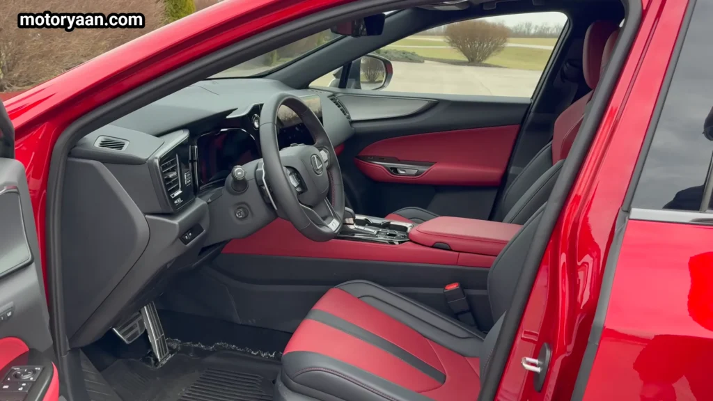 2026 Lexus NX 350h front interior with dashboard and center console