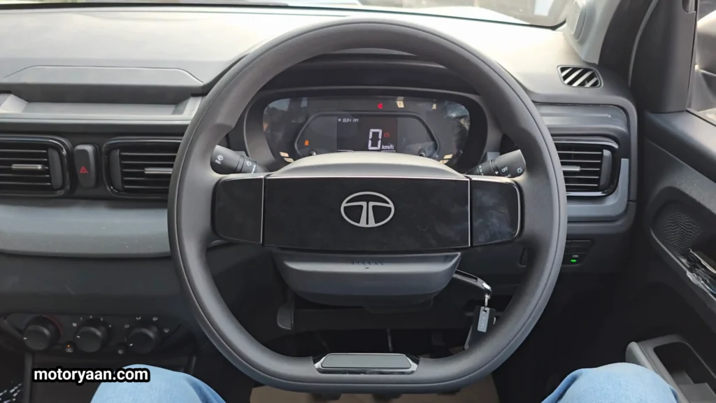 Two-spoke steering wheel of Tata Punch Smart CNG 2026 Variant