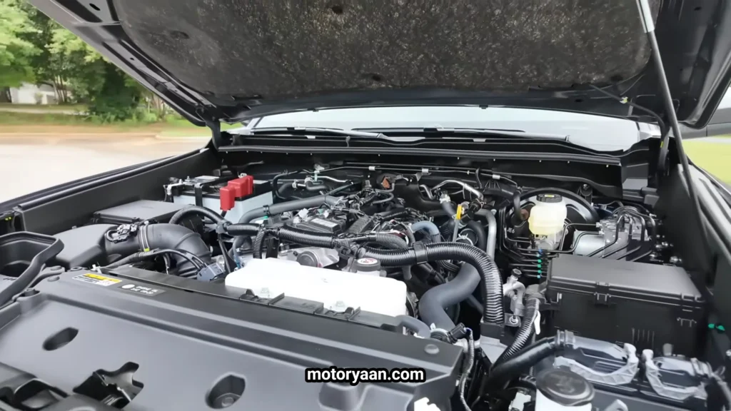 2026 Toyota 4Runner Review engine bay showing turbocharged petrol engine layout