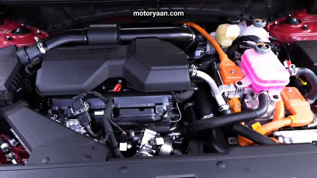 2026 Hyundai Tucson Hybrid engine bay showing 1.6L turbo hybrid powertrain