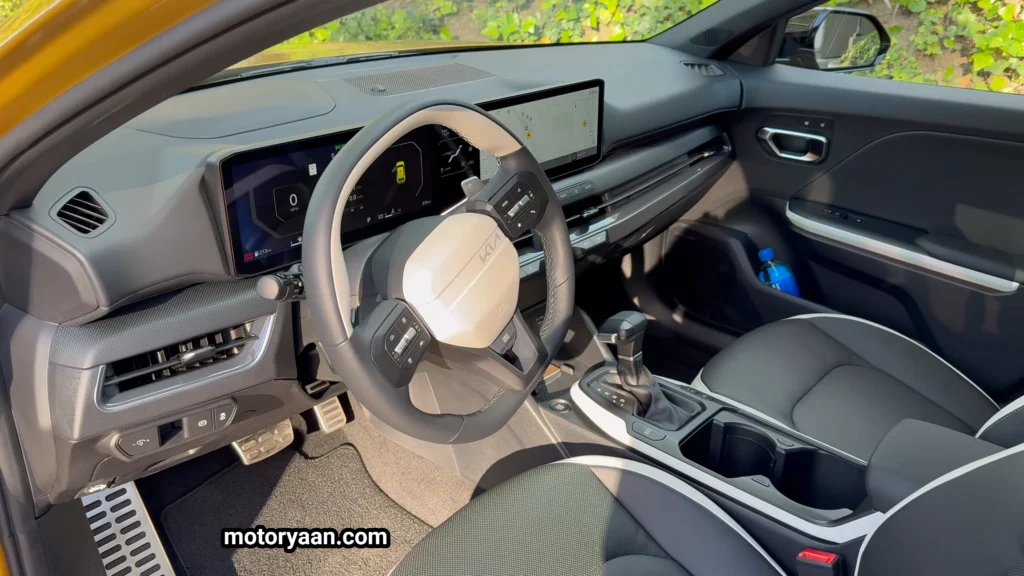 2026 Kia K4 GT Line Turbo interior with infotainment system and digital instrument cluster