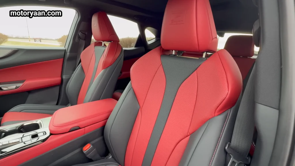 2026 Lexus NX 350h front seats with sporty bolstering