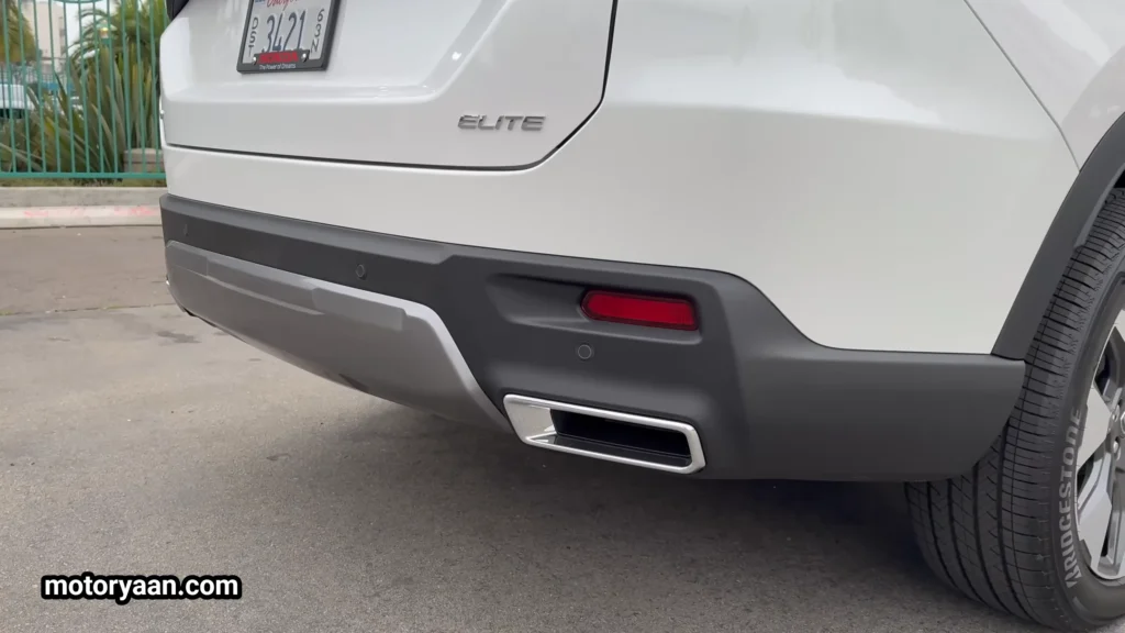 2026 Honda Pilot rear bumper with functional exhaust outlets