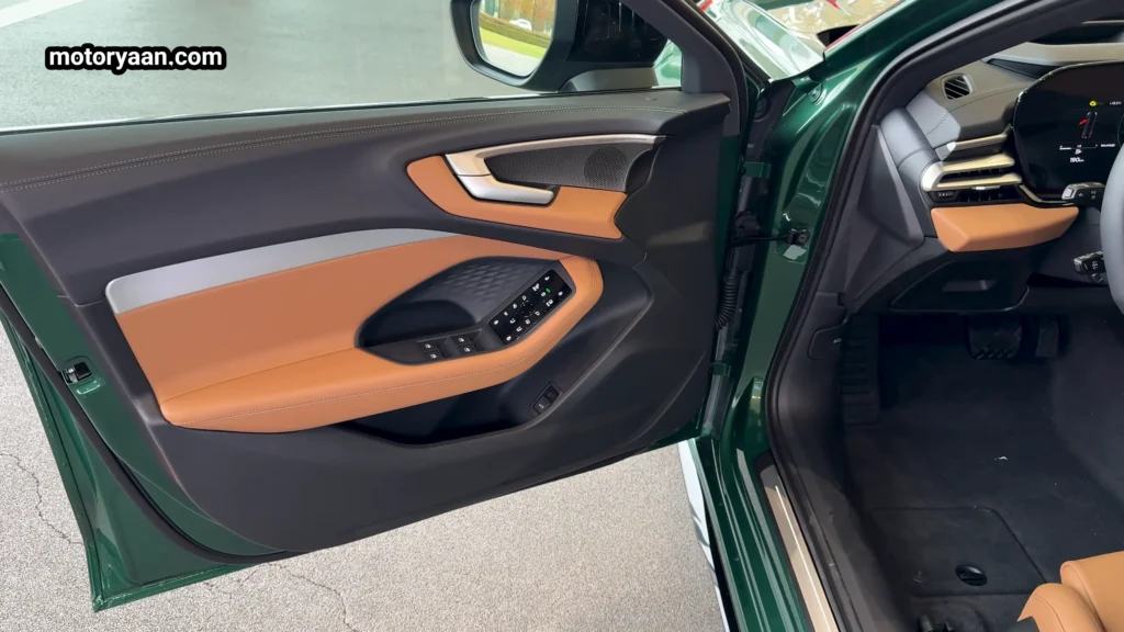 2026 Audi A5 Avant front door interior panel with premium materials
