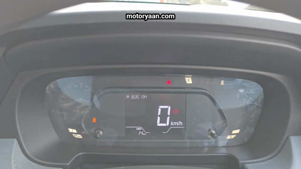 Digital instrument cluster of Tata Punch Smart CNG 2026 Variant displaying vehicle informatio