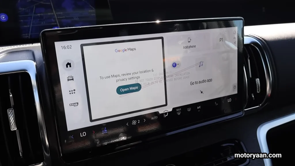 Infotainment system screen of the 2026 Ford Expedition Tremor displaying navigation and media
