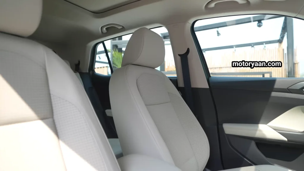 Front seats of the 2026 Skoda Kushaq Facelift interior