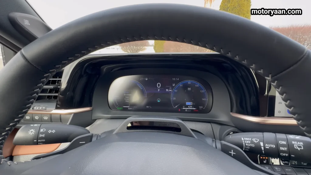 2026 Toyota Crown Signia digital instrument cluster with hybrid information display