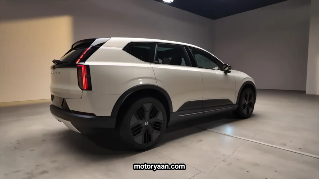 2027 Volvo EX60 Cross Country side profile with rear design details