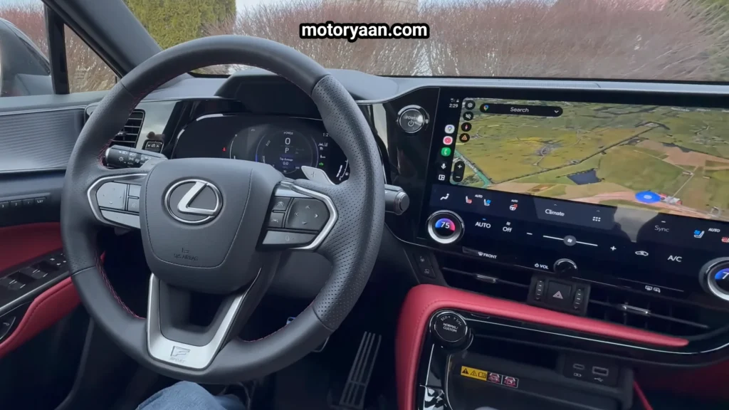 2026 Lexus NX 350h steering wheel instrument cluster and infotainment