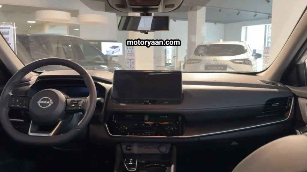 Complete dashboard of 2026 Nissan X Trail e Power with instrument cluster and AC vents