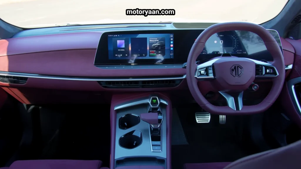 MG7 dashboard with steering wheel infotainment and digital cluster