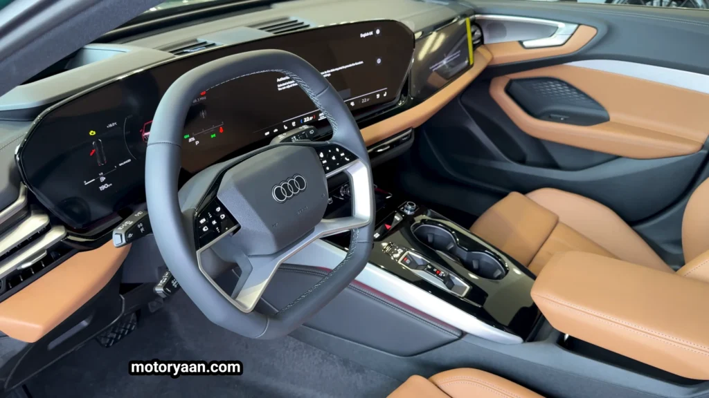 2026 Audi A5 Avant front interior with digital cockpit and infotainment
