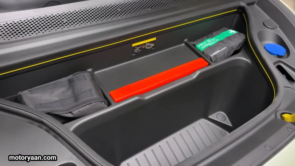 2027 Volvo EX60 Cross Country frunk storage space with usable front trunk