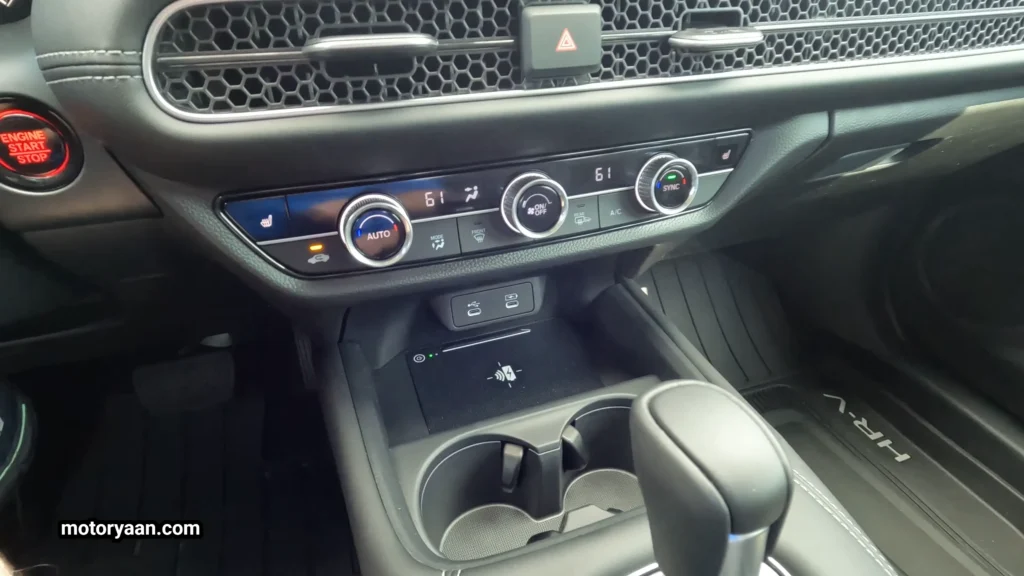 2026 Honda HR-V climate control panel with dual-zone automatic AC