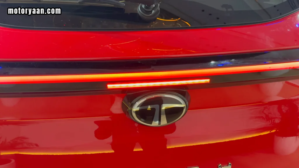 2026 Tata Punch Facelift connected LED tail light and brake light with Tata logo