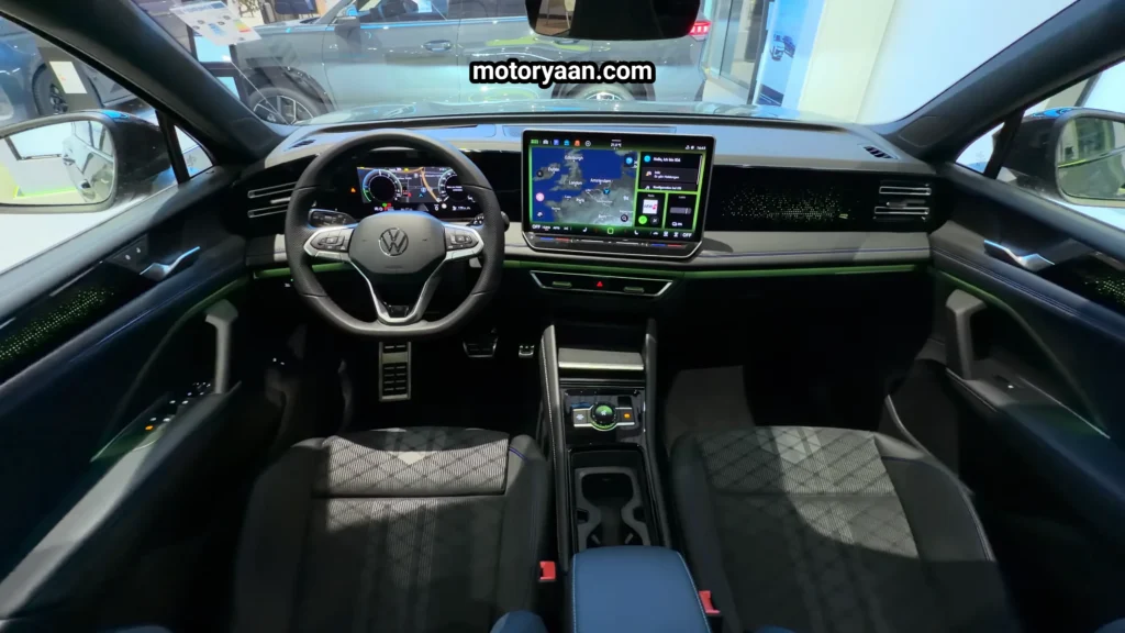 2026 Volkswagen Tiguan Turbo R-Line interior layout with dashboard and digital displays
