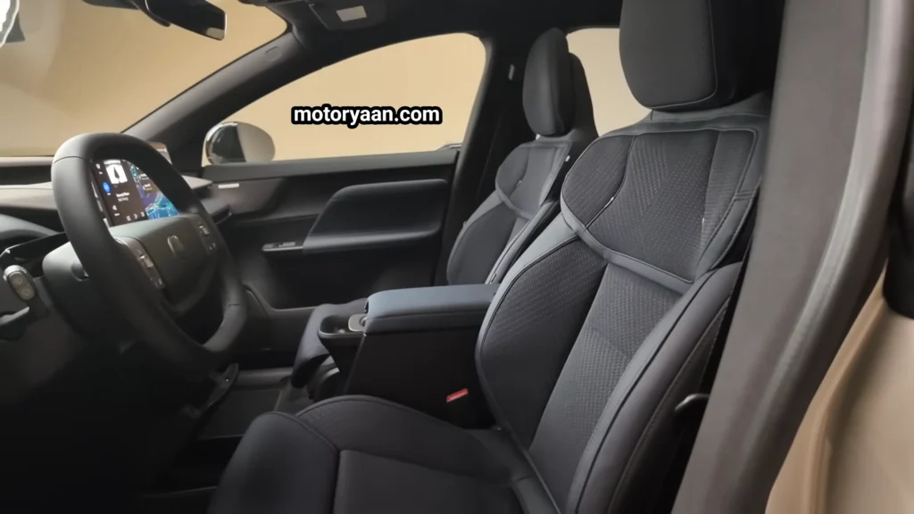 2027 Volvo EX60 Cross Country front interior with dashboard and front seats