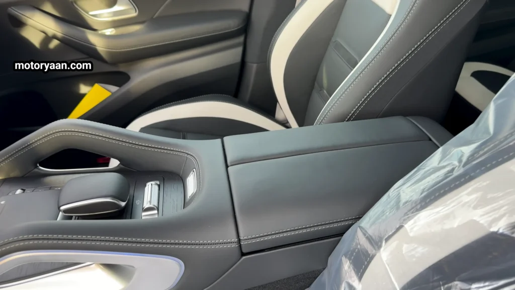 2026 Mercedes AMG GLE 63 S front center armrest detail
