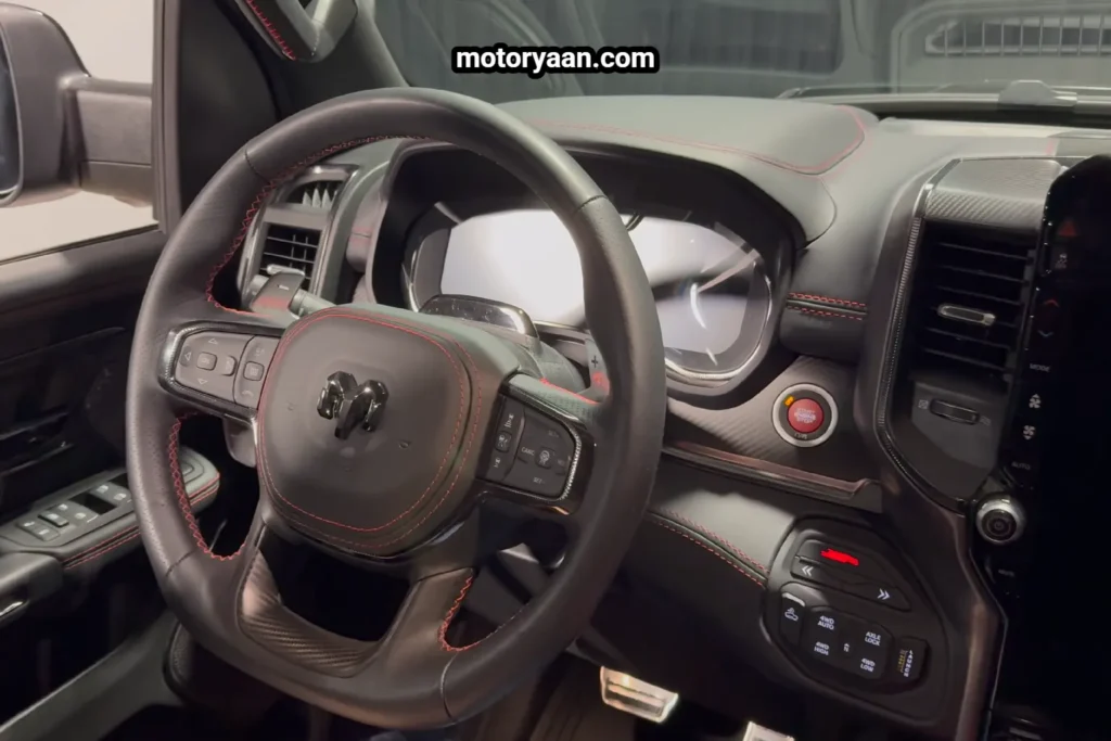 2027 Ram 1500 SRT TRX steering wheel and digital cluster