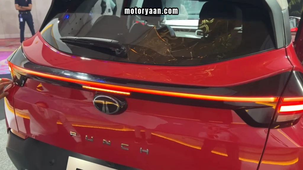 2026 Tata Punch Facelift LED connected tail light close-up