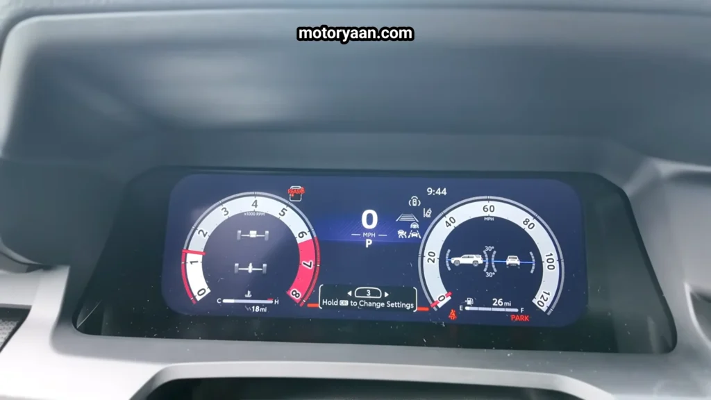 2026 Toyota 4Runner Review digital instrument cluster display