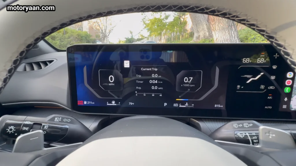 2026 Kia K4 GT Line Turbo digital instrument cluster and climate control display