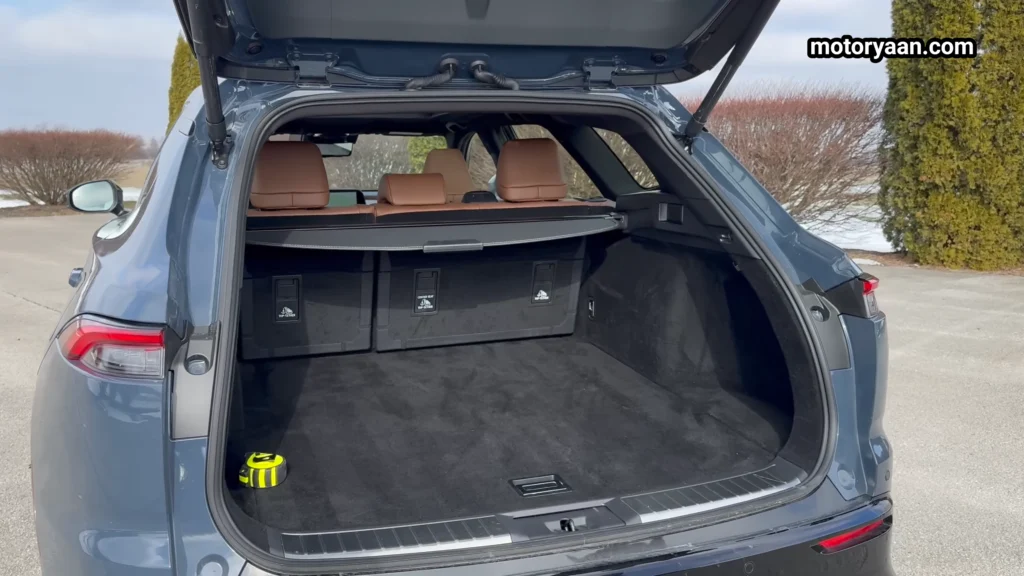 2026 Toyota Crown Signia boot space with rear seats folded flat