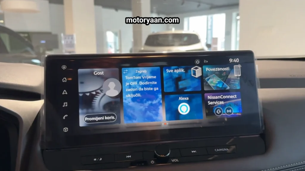 Infotainment touchscreen system in 2026 Nissan X Trail e Power