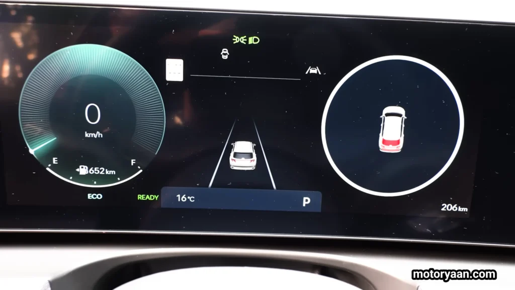 2026 Hyundai Tucson Hybrid digital instrument cluster with hybrid driving information