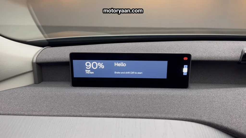 2027 Volvo EX60 digital instrument cluster showing driver display