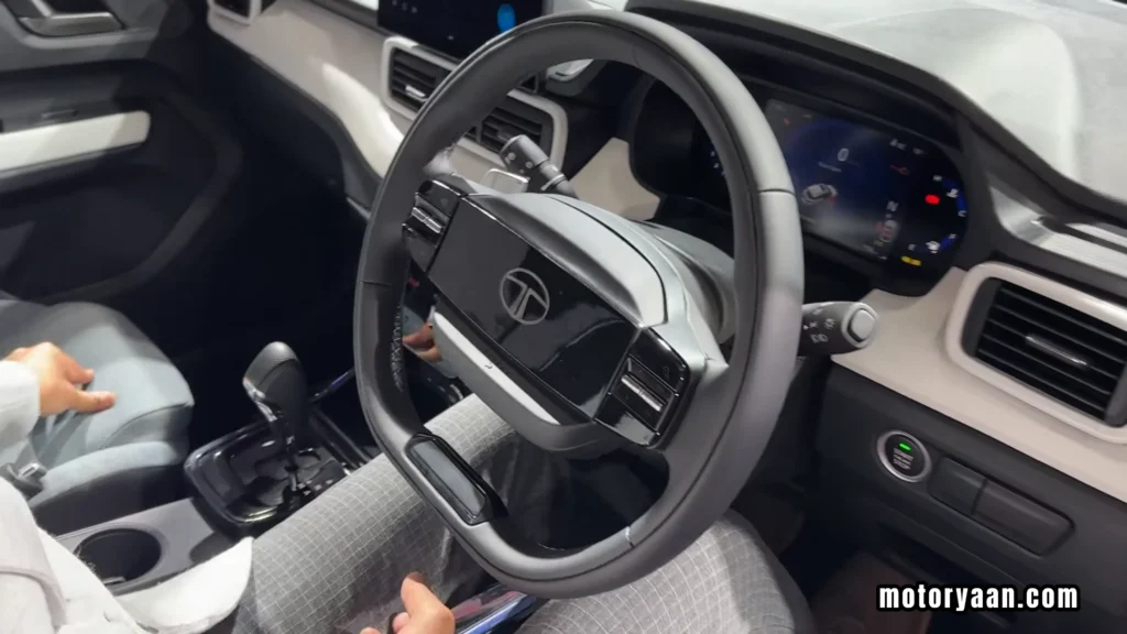 2026 Tata Punch Facelift steering wheel and dashboard layout
